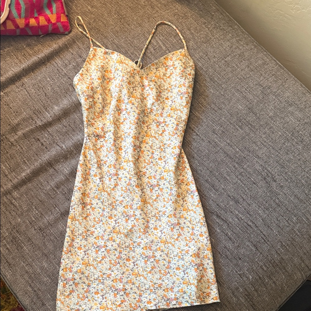 Satin Spaghetti Strap Dress with adjustable back